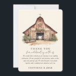 Merci photo Mariage Western Modern Rustic<br><div class="desc">Western Modern Rustic Mariage Carte de remerciements photo</div>