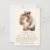Merci photo Mariage Western Modern Rustic (Devant)