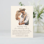 Merci photo Mariage Western Modern Rustic (Debout devant)