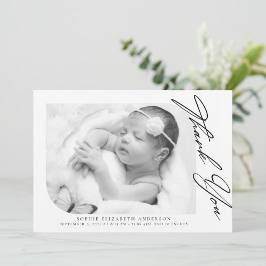 Merci photo minimaliste pour bébé (Debout devant)