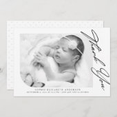 Merci photo minimaliste pour bébé (Devant / Derrière)