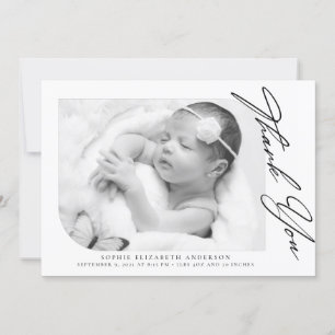 Merci photo minimaliste pour bébé