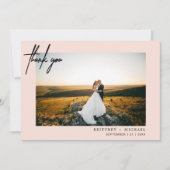 Merci photo moderne à la main rose pâle (Devant)