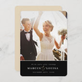 MERCI photo moderne élégante en noir (Devant / Derrière)