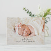 Merci photo moderne Faire-part de naissance nouvea (Debout devant)