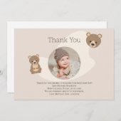 Merci photo moderne Teddy Bear Baby (Devant / Derrière)