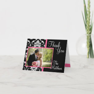 Merci photo Monogram Pink Mariage damassé #2