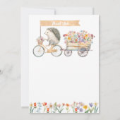 Merci photo neutre - Baby shower de hérisson (Dos)