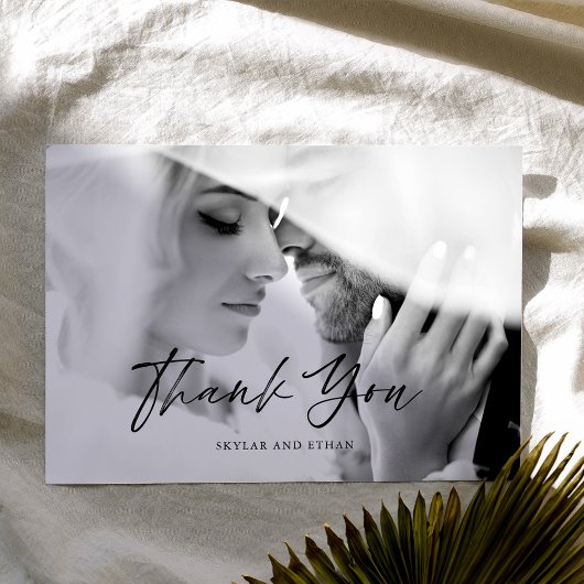 Merci photo noir et blanc minimaliste moderne