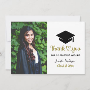 Merci photo personnalisé Graduation Cap Grad