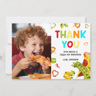Merci photo personnalisé pour la pizza