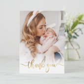 Merci photo pour bébé nouveau-né avec script or mo (Debout devant)