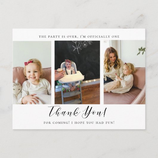 Merci photo Premier Carte photo d'anniversaire (Devant)