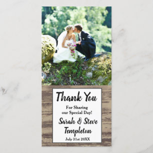 Merci photo Rustic Wood Mariage