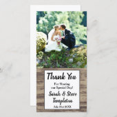 Merci photo Rustic Wood Mariage (Devant / Derrière)