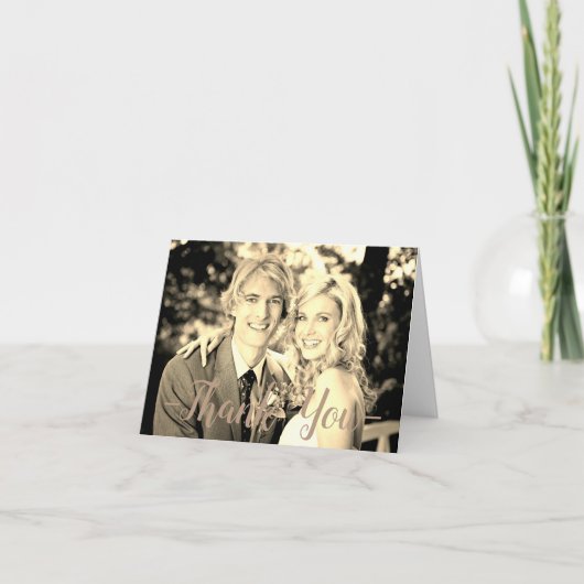 Merci photo Sepia - Carte de note (Devant)