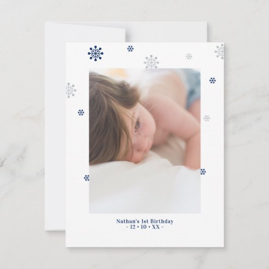 Merci photo Silver & Blue Winter Wonderland (Dos)