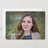 Merci photo simple de graduation en calligraphie (Devant / Derrière)
