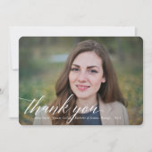 Merci photo simple de graduation en calligraphie (Devant)