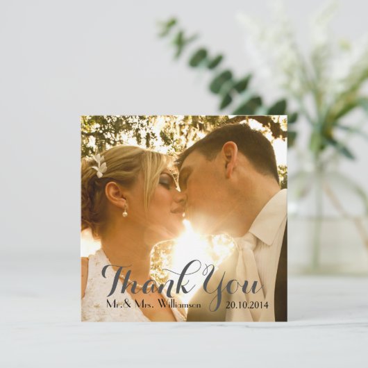 Merci photo simple Mariage d'écriture (Debout devant)