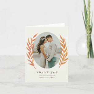 Merci photo simple Mariage orange