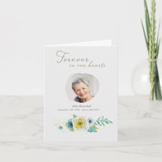 Merci photo Sympathy Watercolor Flower (Devant)