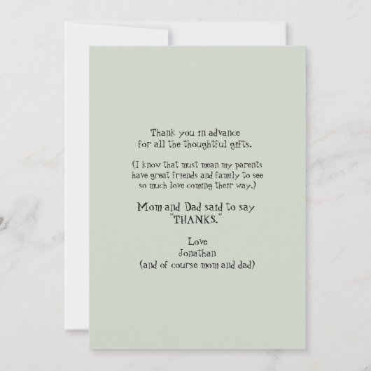 Merci photo Ultrasound Baby Point de vue II (Dos)