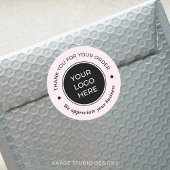 MERCI PInk pour votre Sticker rond de commande