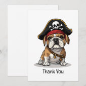 Merci Pirate anglais Bulldog Skull (Devant / Derrière)