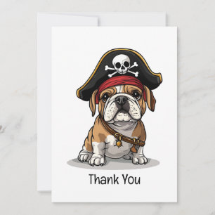 Merci Pirate anglais Bulldog Skull
