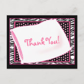 Merci PJ Party en Pink Carte postale (Devant)