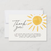 Merci plaisir amusant aquarelle soleil anniversair (Devant)