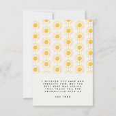 Merci plaisir amusant aquarelle soleil anniversair (Dos)