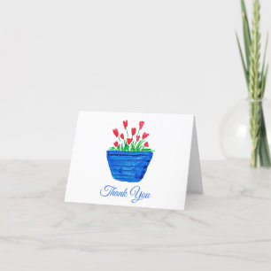 Merci Plante simple d'aquarelle coeur