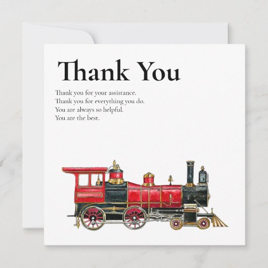 Merci plat du train rouge pour tout (Devant)