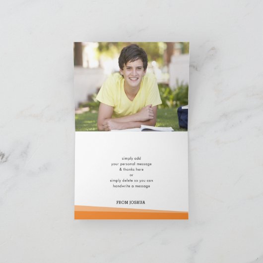 MERCI plié simple moderne audacieux orange clair (Intérieur)