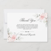 MERCI PLUIE DE MARIÉE ROSES FLORALES ROSE (Dos)