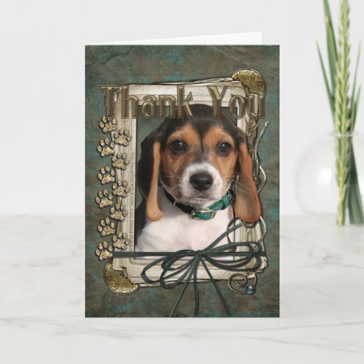 Merci - Poches en pierre - Chiot Beagle (Devant)
