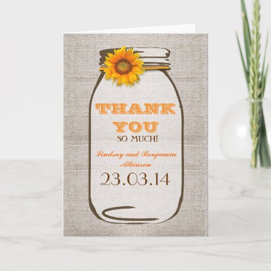Merci Pot de Fleurs en Toile de Jute Rustique Tour (Devant)