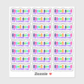 Merci Pour Acheter Petit Sticker Vinyl (Feuille)