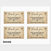 Merci Pour Appuyer Mon Étiquette De Petites Entrep (Feuille)