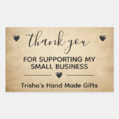 Merci Pour Appuyer Mon Étiquette De Petites Entrep (Devant)