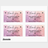 Merci Pour Appuyer Mon Étiquette De Petites Entrep (Feuille)