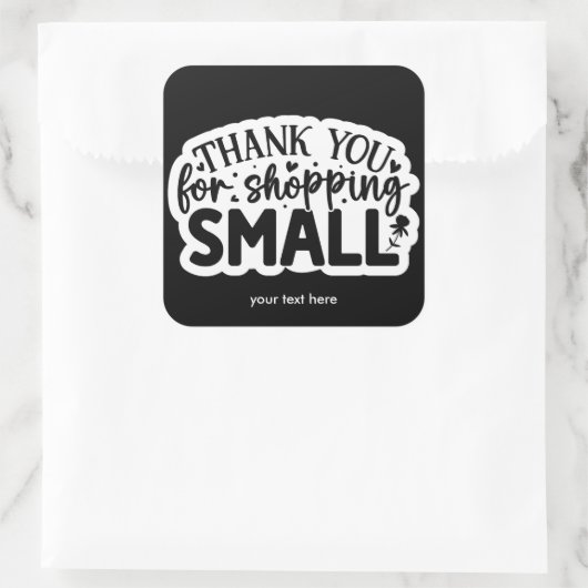 Merci pour autocollant d'achat (Sac)