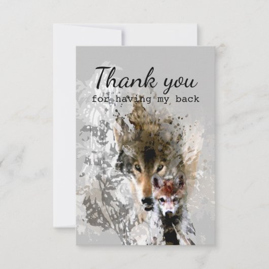 Merci pour avoir mon loup et mon petit loup (Devant)