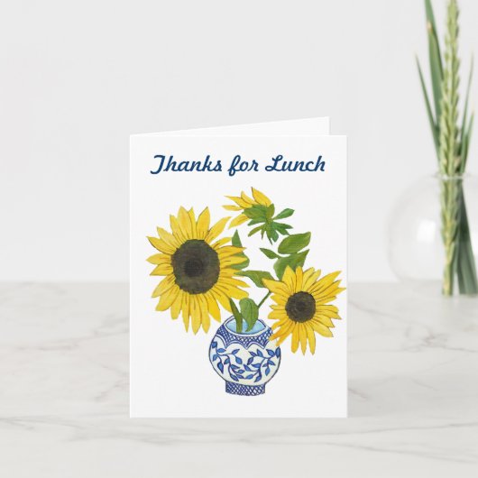 Merci pour carte de note de déjeuner (Devant)