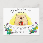 Merci pour carte postale cadeau par Nicole Janes (Devant)