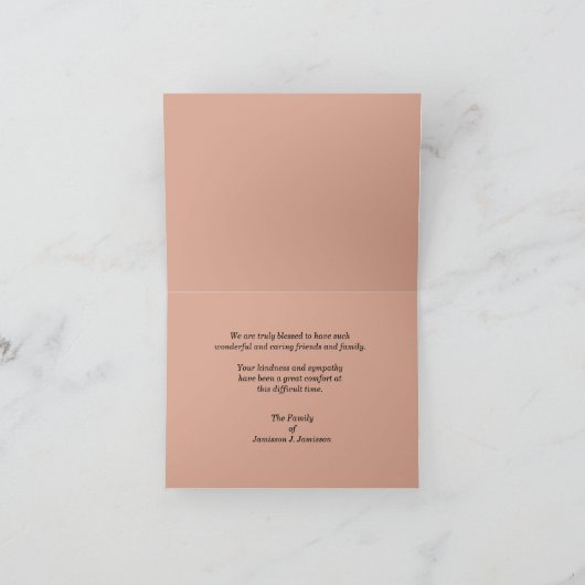 Merci Pour Carte Sympathie Note, Faisceau Léger (Intérieur)