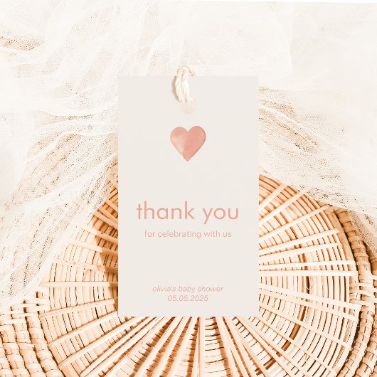 Merci pour célébrer avec nous Étiquette avec coeur