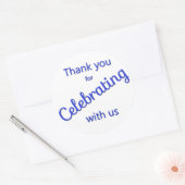 Merci pour célébrer avec nous Sticker Blue (Enveloppe)